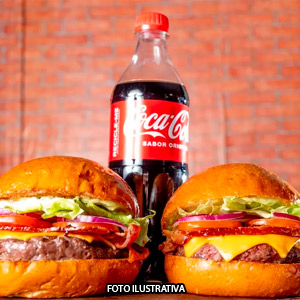 COMBO: 2 Burguer + Coca-Cola 600ml