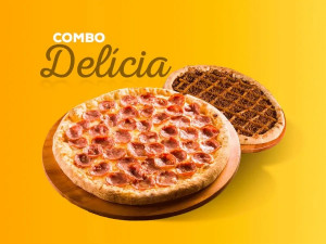 Combo Delícia Médio Express Pizza Media+Broto Doce+2 refri mini grátis