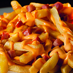 Porção de Fritas com Bacon e Cheddar