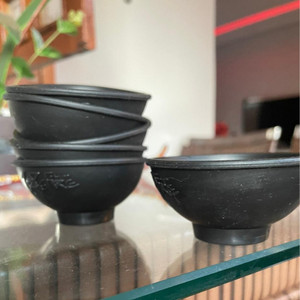 Cuia Purple bowls black