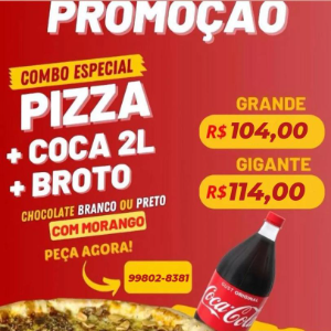 Pizza G + Broto Doce + Coca - Cola 2L