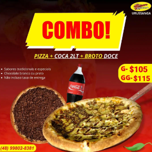 Pizza G + Broto Doce + Coca - Cola 2L