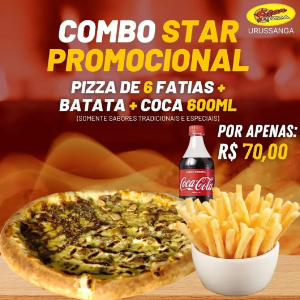 PIZZA M + BATATA 200MG+ COCA 600ML