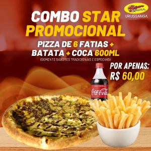 PIZZA M + BATATA 200MG+ GUARANA 600ML