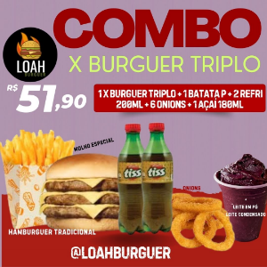 COMBO X BURGUER TRIPLO