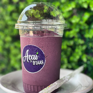 ( TROPICAL )  AÇAÍ BATIDO COM MORANGO, ABACAXI E AGUA DE COCO ( 400ML)