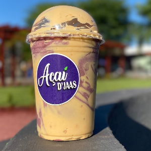 ( POWER )   AÇAÍ BATIDO COM PASTA DE AMENDOIM, PROTEINA WHEY E BANANA ( 400ML)