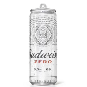 CERVEJA BUDWEISER ZERO LATA SLEEK 350ML