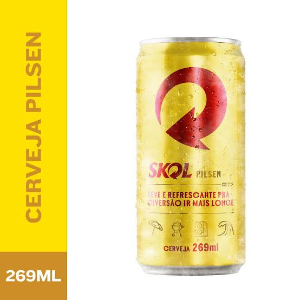 CERVEJA SKOL PILSEN LATA 269ML