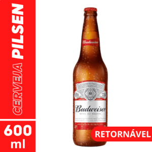 CERVEJA RETORNÁVEL BUDWEISER GARRAFA 600ML