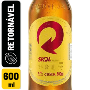 CERVEJA RETORNÁVEL SKOL PILSEN 600ML