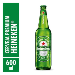 CERVEJA RETORNÁVEL HEINEKEN PURO MALTE LAGER PREMIUM GARRAFA 600ML