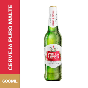 CERVEJA RETORNÁVEL STELLA ARTOIS PREMIUM PURO MALTE LAGER GARRAFA 600ML
