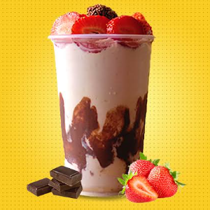 CREME/SORVETE MORANGO COM NINHO 400ML