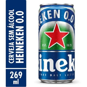 CERVEJA HEINEKEN ZERO PURO MALTE LAGER PREMIUM LATA SLEEK 269ML