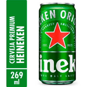 CERVEJA HEINEKEN PURO MALTE LAGER PREMIUM LATA SLEEK 269ML