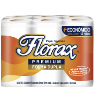 Papel higiênico Florax 20m c/12 f dupla