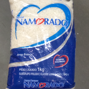 Arroz Namorado branco 1kg tp1