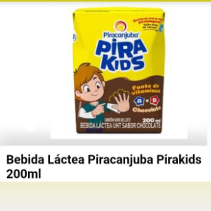Bebida láctea Piracanjuba Pirakids chocolate