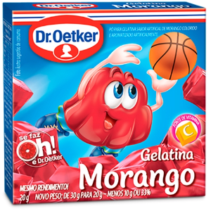 Gelatina 20g morango