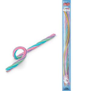 Bala docile canudinho Twist unicórnio 20g morango
