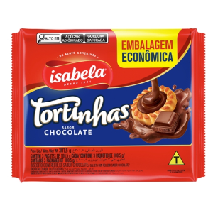 Biscoito Isabela 301, 5g tortinhas Chocolate