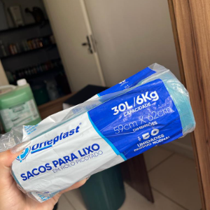 Saco de Lixo 30L Azul Orleplast