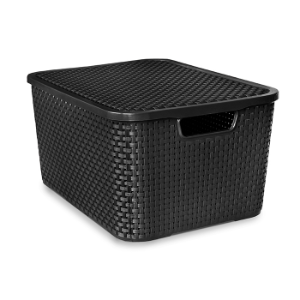 Caixa Rattan Preto