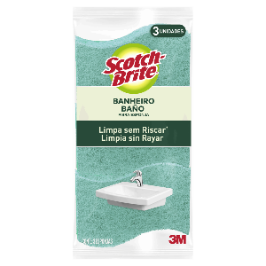 Esponja Scotch Brite nao Risca Banheiro 3UN