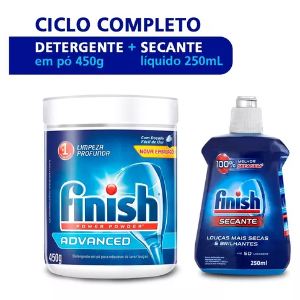 FINISH DETERGENTTE  PO  MAQ. LAVAR LOUCA 450G + 1 SECANTE 250ML