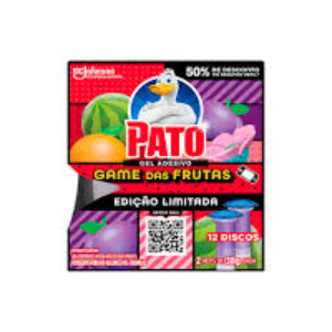 Pato Gel Adesivo Game Das Frutas 2un com  C/6 discos