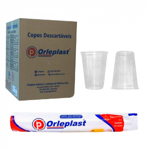 COPO DESC ORLEPLAST 180ML TRANSP. CX  (25x100) PP