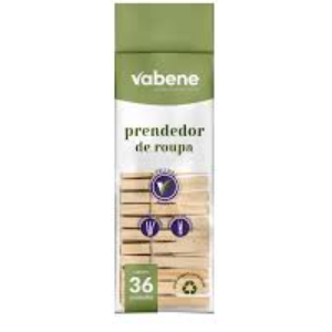 PRENDEDOR ROUPA MADEIRA  36UN VABENE