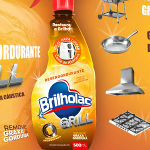 DESENGORDURANTE GRILL 500ML BRILHOLAC