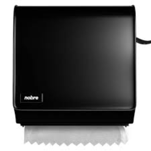 DISPENSER C/ ALAVANCA P/ PAPEL TOALHA BOBINA PRETO NOBRE