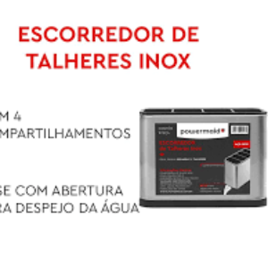 ESCORREDOR DE TALHERES ACO INOX POWERMAID