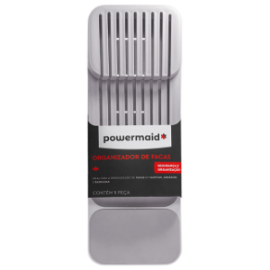 ORGANIZADOR DE FACAS CINZA POWERMAID