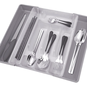 ORGANIZADOR DE UTENSILIOS EXTENSIVEL CINZA POWERMAID