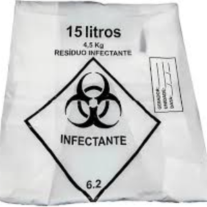 SACO DESCARTE RESIDUOS INFECTANTES 15L 100UN VABENE