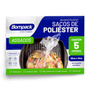 SACOS DE POLIESTER P/ ASSADOS C/5UN BOMPACK